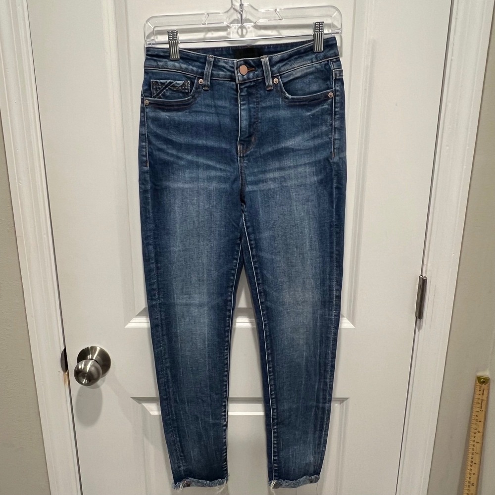 Buckle Black Womens Ankle Skinny Jeans High Rise Medium Wash 26